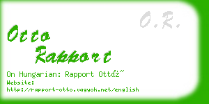 otto rapport business card